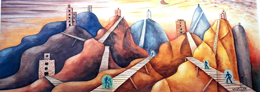 Aquarela "Monte de nove torres", de Xul Solar