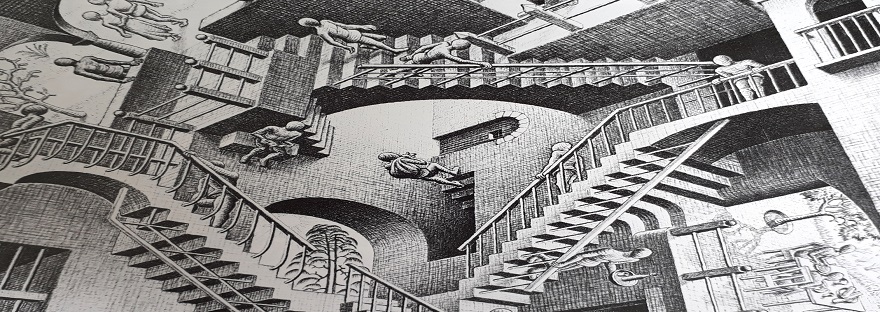 "Relatividade", de M. C. Escher.
